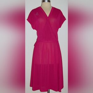 Jody of Californila Vintage Fuchsia Wrap Dress Size 14